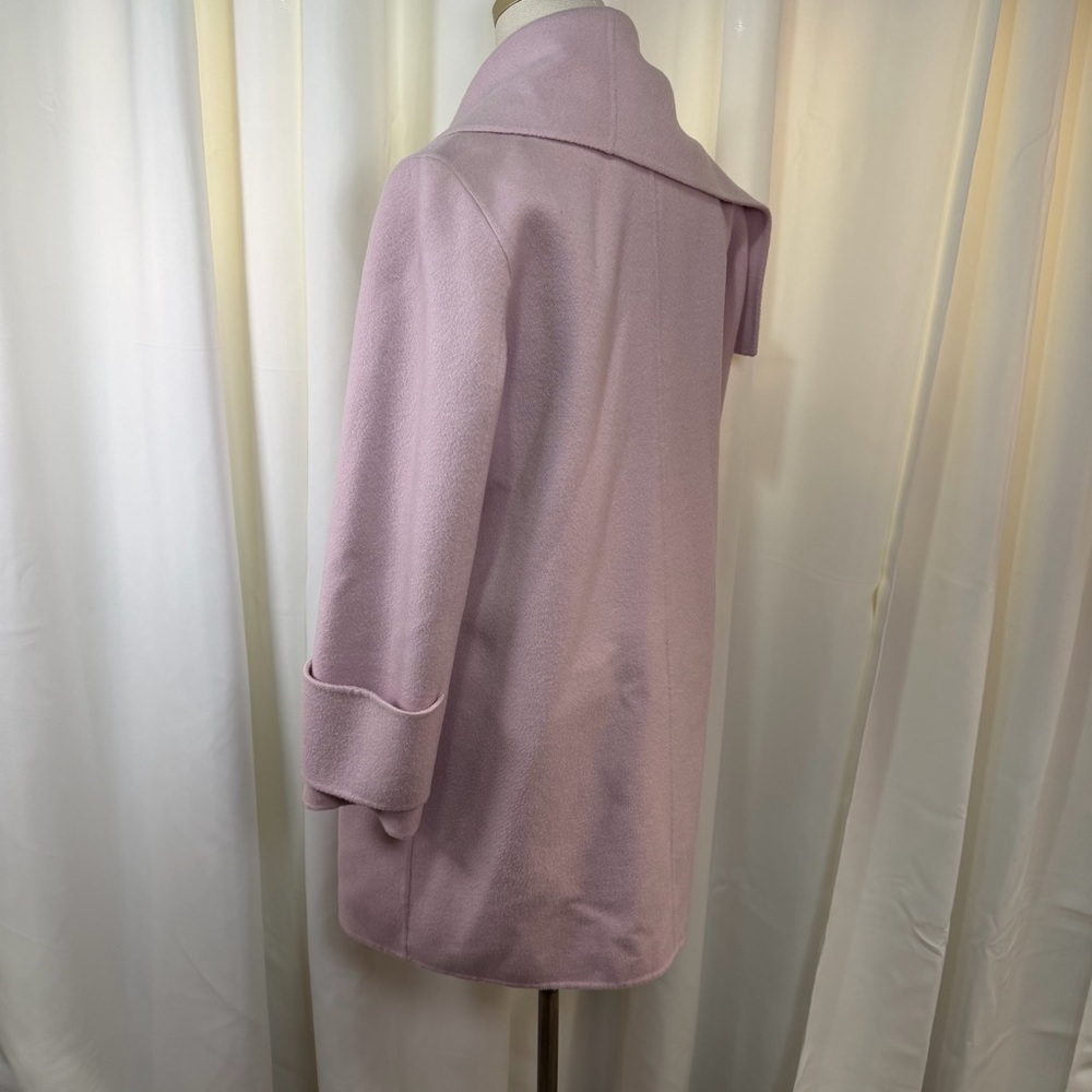 Vince ‘Drape Front Wool Coat’ in “Orchid” Lilac Purple / Light Pink Size Medium - Picture 11 of 16